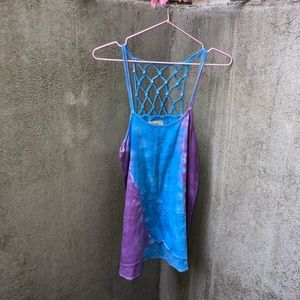 Chaser NWT Tie Dye Knotted Tank Too Cotton